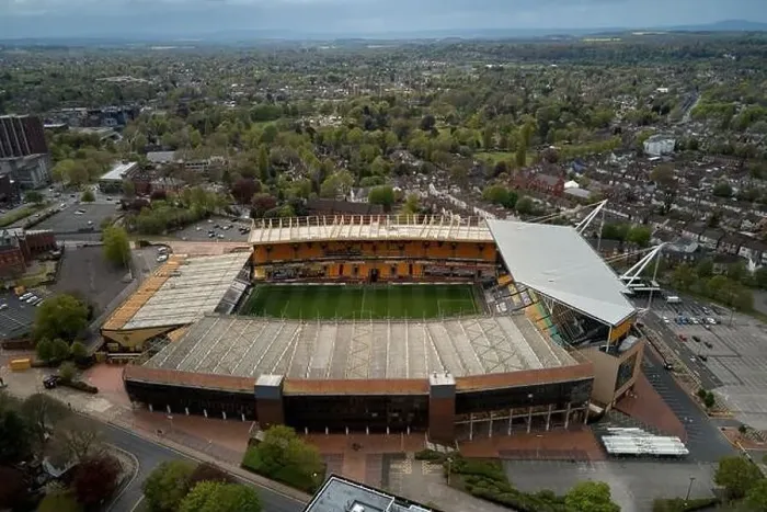 Framed Print : Aerial views of Molineux Stadium, Wolverhampton, UK Framed Print : Aerial views of Molineux Stadium, Wolverhampton, UK