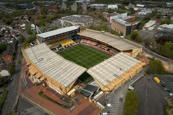 Framed Print : Aerial views of Molineux Stadium, Wolverhampton, UK Framed Print : Aerial views of Molineux Stadium, Wolverhampton, UK
