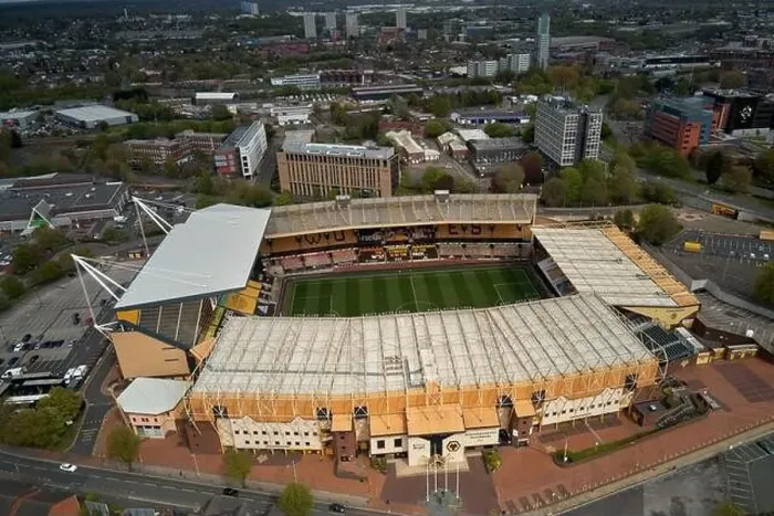 Framed Print : Aerial views of Molineux Stadium, Wolverhampton, UK Framed Print : Aerial views of Molineux Stadium, Wolverhampton, UK