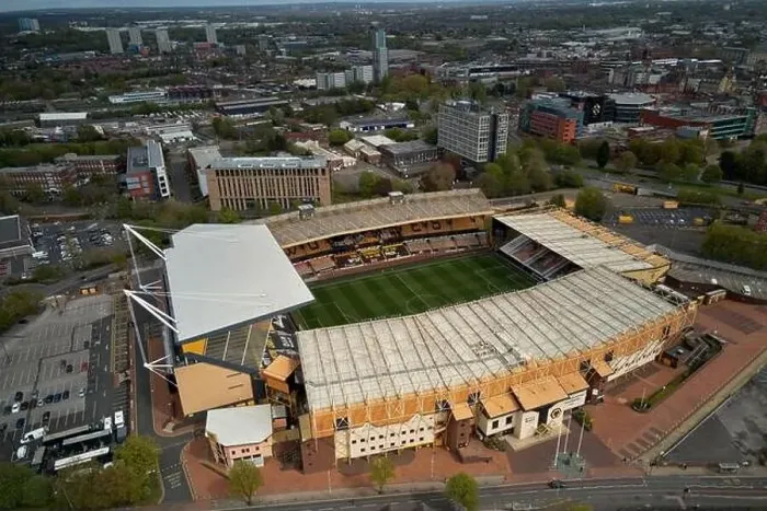 Framed Print : Aerial views of Molineux Stadium, Wolverhampton, UK Framed Print : Aerial views of Molineux Stadium, Wolverhampton, UK