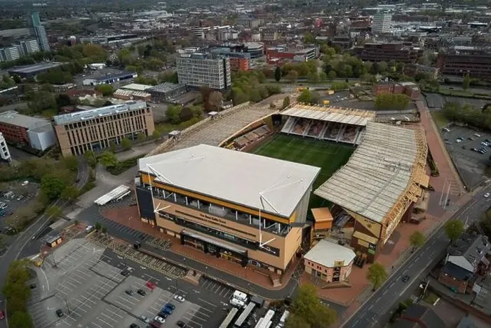 Framed Print : Aerial views of Molineux Stadium, Wolverhampton, UK Framed Print : Aerial views of Molineux Stadium, Wolverhampton, UK