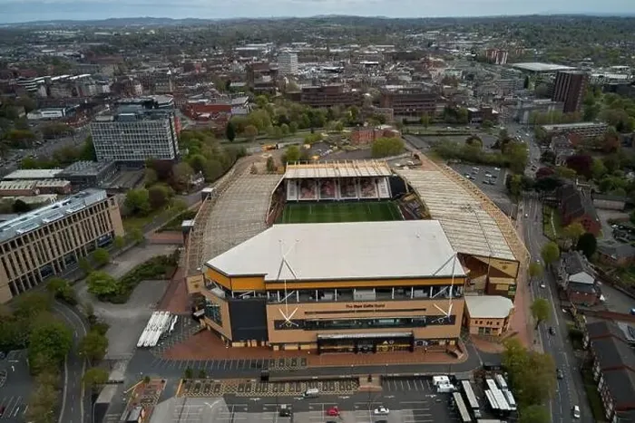 Framed Print : Aerial views of Molineux Stadium, Wolverhampton, UK Framed Print : Aerial views of Molineux Stadium, Wolverhampton, UK