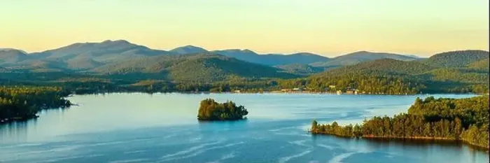 Framed Print : Aerial wide photograph of Lake Pleasant in the Adirondacks, Upstate New York, USA. July 7, 2022 Framed Print : Aerial wide photograph of Lake Pleasant in the Adirondacks, Upstate New York, USA. July 7, 2022