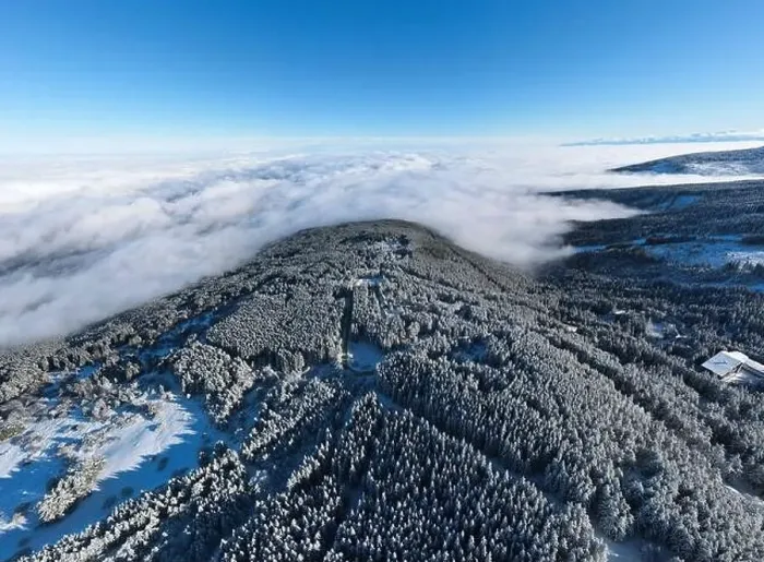 Framed Print : Aerial Winter panorama of Vitosha Mountain, Sofia City Region, Bulgaria Framed Print : Aerial Winter panorama of Vitosha Mountain, Sofia City Region, Bulgaria