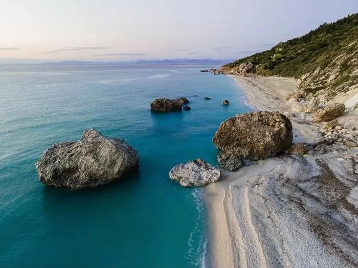 Framed Print : Aeriall Views of Greek Island / Lefkada Framed Print : Aeriall Views of Greek Island / Lefkada
