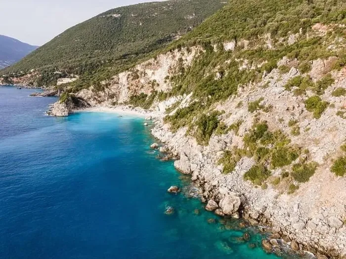 Framed Print : Aeriall Views of Greek Island / Lefkada Framed Print : Aeriall Views of Greek Island / Lefkada