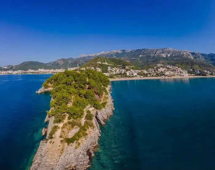 Framed Print : Aerophotography. View from flying drone. Panoramic cityscape of Budva, Montenegro. Top View. Beautiful destinations Framed Print : Aerophotography. View from flying drone. Panoramic cityscape of Budva, Montenegro. Top View. Beautiful destinations