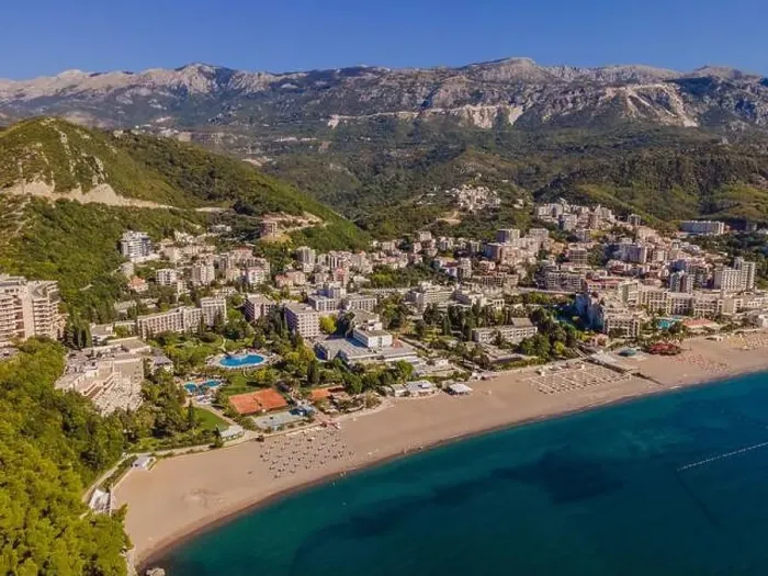 Framed Print : Aerophotography. View from flying drone. Panoramic cityscape of Budva, Montenegro. Top View. Beautiful destinations Framed Print : Aerophotography. View from flying drone. Panoramic cityscape of Budva, Montenegro. Top View. Beautiful destinations