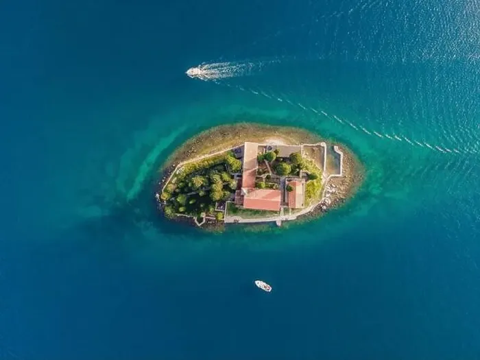Framed Print : Aerophotography. View from flying drone Framed Print : Aerophotography. View from flying drone