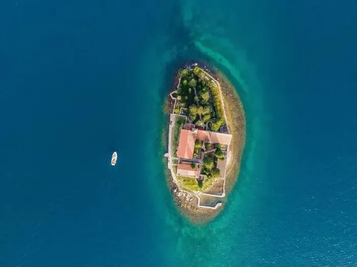 Framed Print : Aerophotography. View from flying drone Framed Print : Aerophotography. View from flying drone