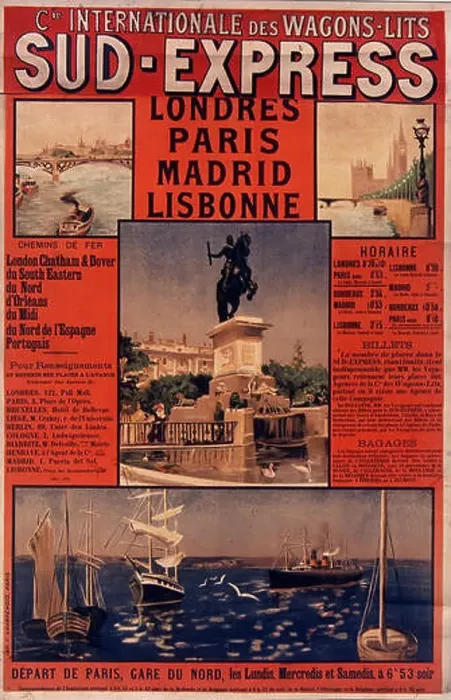 Framed Print : Affiche Sud-Express Framed Print : Affiche Sud-Express