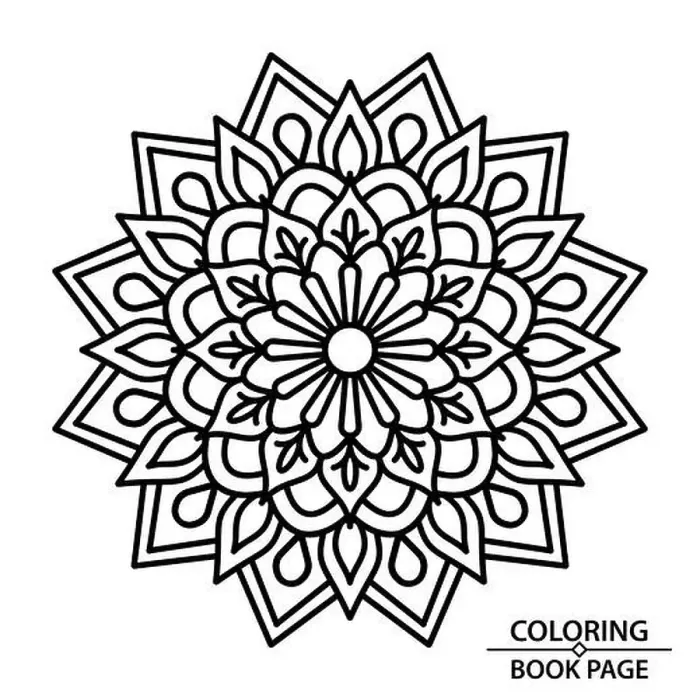 Framed Print : Affirmations Mandala for Paper Cutting and Colouring Book Page