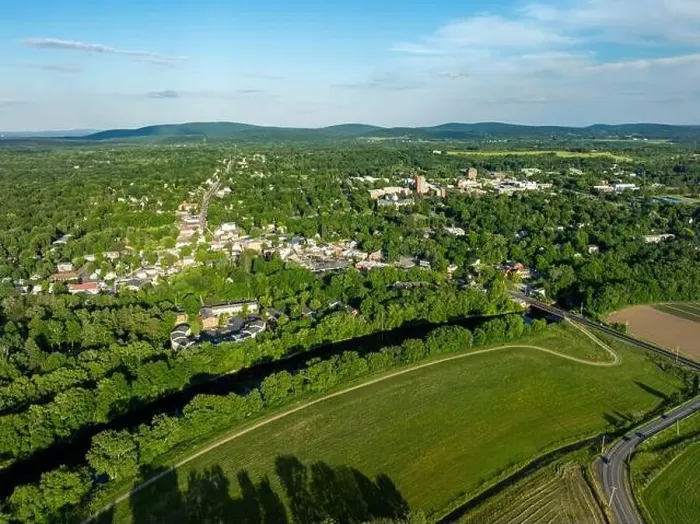 Framed Print : Afternoon spring aerial photo of the area surrounding the Village - Town of New Paltz, NY, USA 06 / 03 / 24 Framed Print : Afternoon spring aerial photo of the area surrounding the Village - Town of New Paltz, NY, USA 06 / 03 / 24