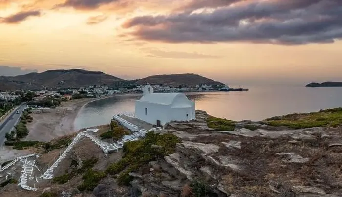 Framed Print : Agios Georgios chapel on a rocky hill Framed Print : Agios Georgios chapel on a rocky hill