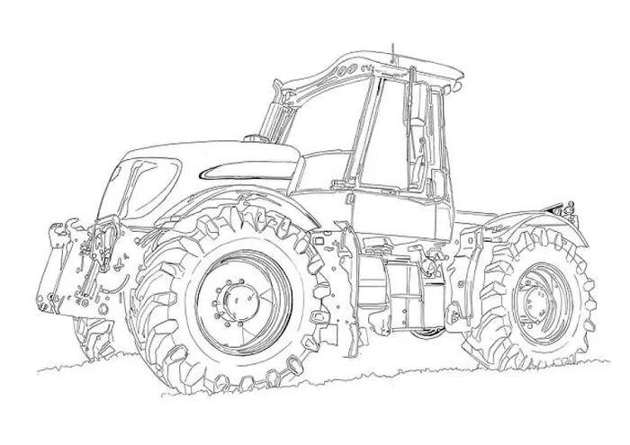 Framed Print : Agricultural tractor illustration art drawing Framed Print : Agricultural tractor illustration art drawing