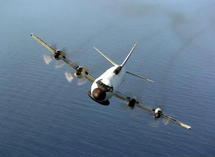 Framed Print : An air-to-air front view of an EP-3E Orion aircraft from Fleet Air Reconnaissance Squadron 2 (VQ-2) Framed Print : An air-to-air front view of an EP-3E Orion aircraft from Fleet Air Reconnaissance Squadron 2 (VQ-2)