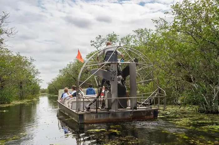 Framed Print : An Airboat Ride and Tour at Everglades National Park, Florida, United States