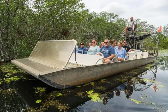 Framed Print : An Airboat Ride and Tour at Everglades National Park, Florida, United States