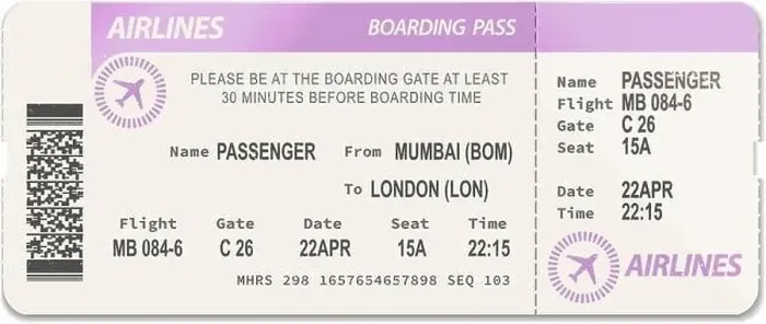 Framed Print : Airlines boarding pass isolated ticket template. Vector passenger card, travel document from London to New York Framed Print : Airlines boarding pass isolated ticket template. Vector passenger card, travel document from London to New York
