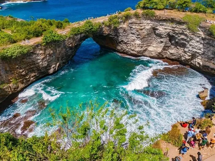 Framed Print : Airview of Broken Beach on Nusa Penida Island, Indonesia Framed Print : Airview of Broken Beach on Nusa Penida Island, Indonesia