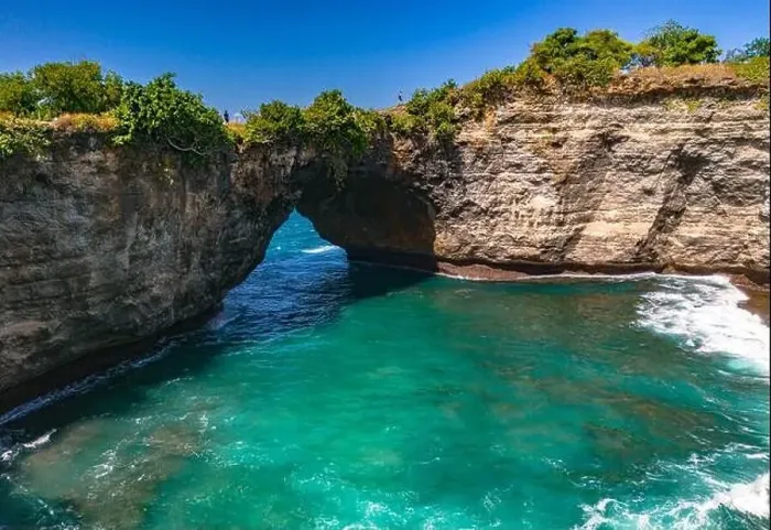 Framed Print : Airview of Broken Beach on Nusa Penida Island, Indonesia Framed Print : Airview of Broken Beach on Nusa Penida Island, Indonesia