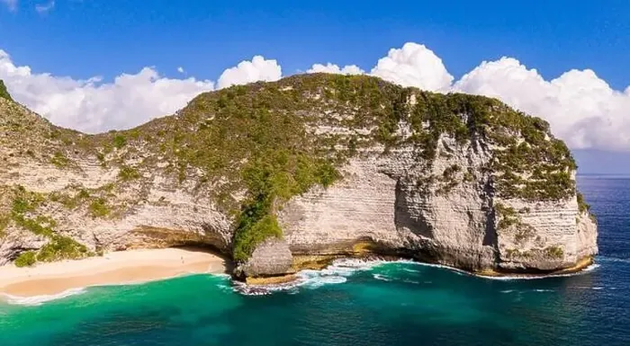 Framed Print : Airview of Kelingking Beach on Nusa Penida Island, Indonesia Framed Print : Airview of Kelingking Beach on Nusa Penida Island, Indonesia