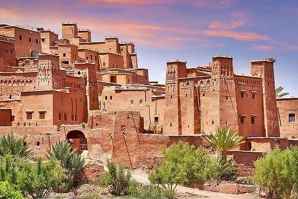 Ait Benhaddou fortress near Ouarzazate, Morocco, Africa, Unesco