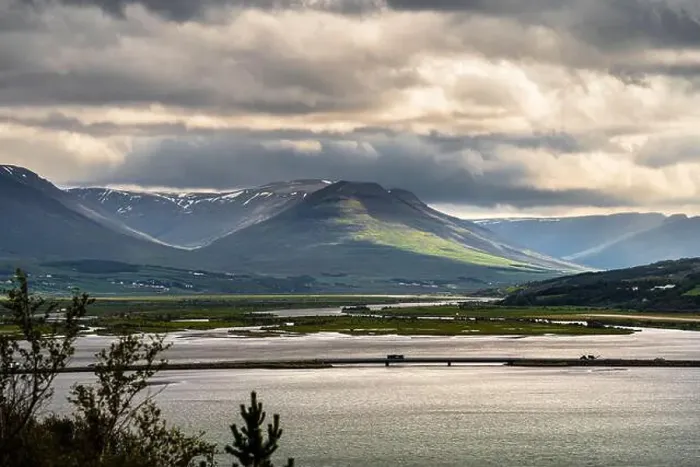 Framed Print : Akureyri panorama, Iceland Framed Print : Akureyri panorama, Iceland