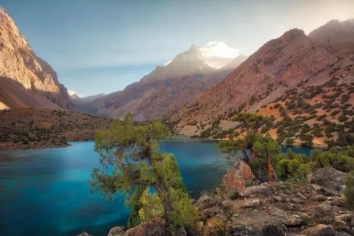 Framed Print : Alaudin Lake in the Fann Mountains, taken in Tajikistan in August 2018 taken in hdr Framed Print : Alaudin Lake in the Fann Mountains, taken in Tajikistan in August 2018 taken in hdr