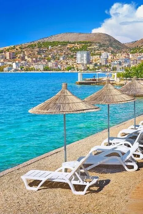 Framed Print : Albania - Saranda resort beach Framed Print : Albania - Saranda resort beach