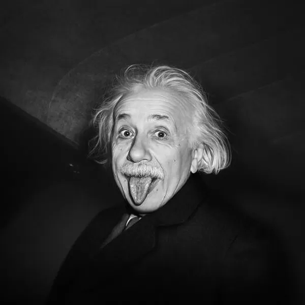 Albert Einstein tongue photo Albert Einstein digitally