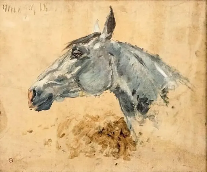 Framed Print : (Albi) Cheval blanc GAZELLE - Toulouse-Lautrec Framed Print : (Albi) Cheval blanc GAZELLE - Toulouse-Lautrec