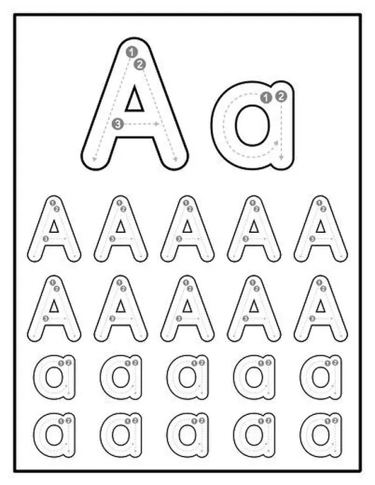 Framed Print : Alphabet Tracing Worksheets for Kids With Uppercase and Lowercase Letter Practice Pages Letter A Framed Print : Alphabet Tracing Worksheets for Kids With Uppercase and Lowercase Letter Practice Pages Letter A