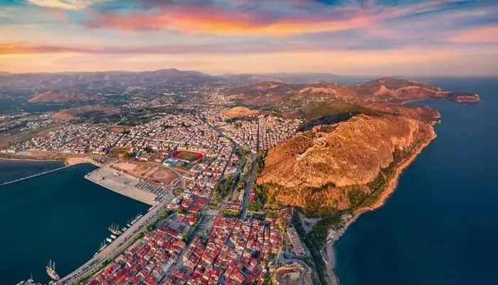Framed Print : Am, azing sunset on Nafplion town Framed Print : Am, azing sunset on Nafplion town