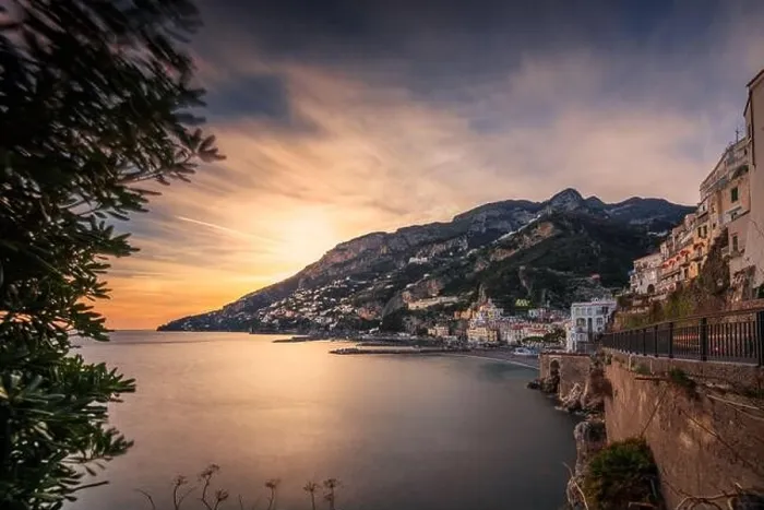 Framed Print : Amalfi, Italy coastal town skyline on the Tyrrhenian Sea