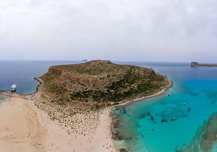 Framed Print : Amazing aerial panoramic view on the famous Balos beach in Balos lagoon and pirate island Gramvousa Framed Print : Amazing aerial panoramic view on the famous Balos beach in Balos lagoon and pirate island Gramvousa