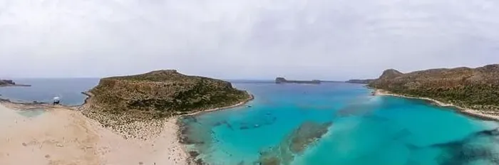 Framed Print : Amazing aerial panoramic view on the famous Balos beach in Balos lagoon and pirate island Gramvousa Framed Print : Amazing aerial panoramic view on the famous Balos beach in Balos lagoon and pirate island Gramvousa