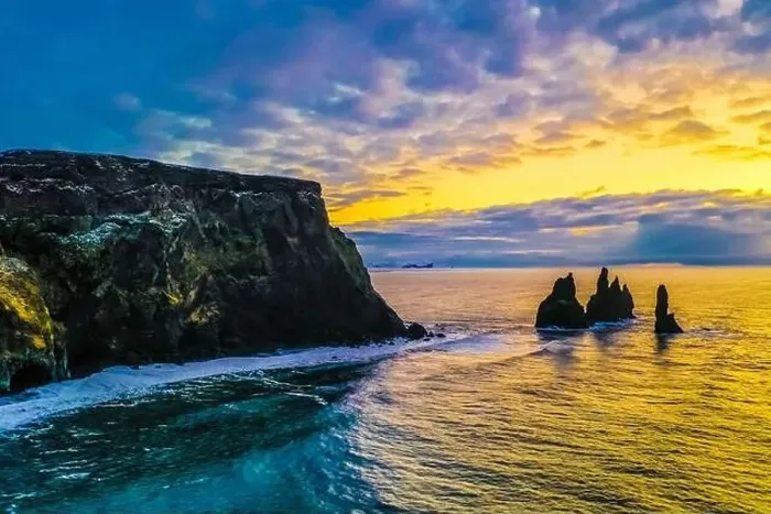 Framed Print : Amazing aerial Sunrise in Southern Iceland Framed Print : Amazing aerial Sunrise in Southern Iceland