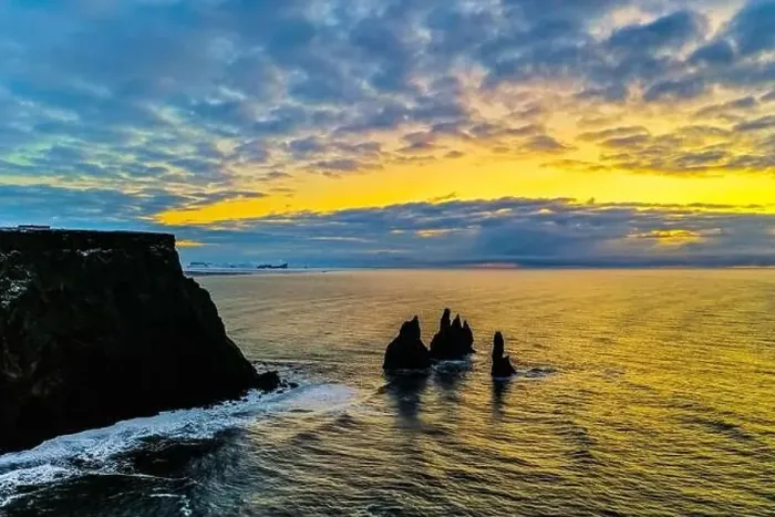 Framed Print : Amazing aerial Sunrise in Southern Iceland Framed Print : Amazing aerial Sunrise in Southern Iceland