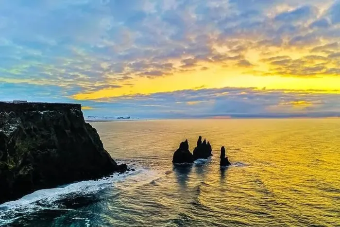 Framed Print : Amazing aerial Sunrise in Southern Iceland Framed Print : Amazing aerial Sunrise in Southern Iceland