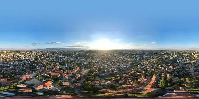 Framed Print : Amazing Aerial sunset panorama of City of Plovdiv, Bulgaria Framed Print : Amazing Aerial sunset panorama of City of Plovdiv, Bulgaria