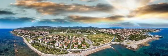 Framed Print : Amazing aerial view of Livorno and Lungomare, famous town of Tuscany. Italian coast from the drone Framed Print : Amazing aerial view of Livorno and Lungomare, famous town of Tuscany. Italian coast from the drone