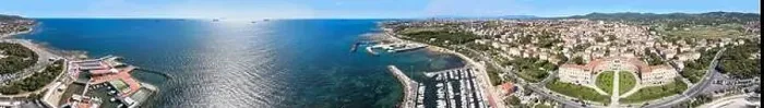 Framed Print : Amazing aerial view of Livorno and Lungomare, famous town of Tuscany. Italian coast from the drone Framed Print : Amazing aerial view of Livorno and Lungomare, famous town of Tuscany. Italian coast from the drone