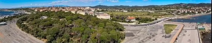 Framed Print : Amazing aerial view of Livorno and Lungomare, famous town of Tuscany. Italian coast from the drone Framed Print : Amazing aerial view of Livorno and Lungomare, famous town of Tuscany. Italian coast from the drone