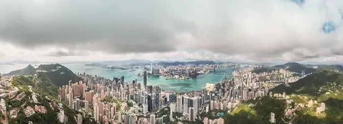 Framed Print : Amazing aerial view of the Victoria Harbour of Hong Kong, Clear sunny day, drone shot panorama Framed Print : Amazing aerial view of the Victoria Harbour of Hong Kong, Clear sunny day, drone shot panorama