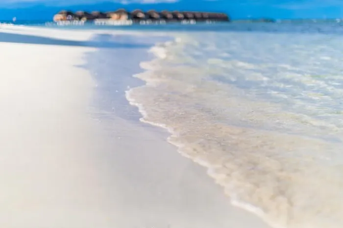 Framed Print : Amazing beach in Maldives with luxury water villas. Exotic background concept Framed Print : Amazing beach in Maldives with luxury water villas. Exotic background concept