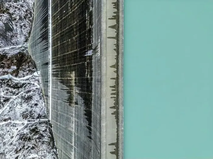 Framed Print : Amazing drone footage over an alpine lake Framed Print : Amazing drone footage over an alpine lake