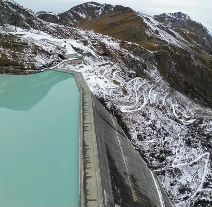 Framed Print : Amazing drone footage over an alpine lake Framed Print : Amazing drone footage over an alpine lake