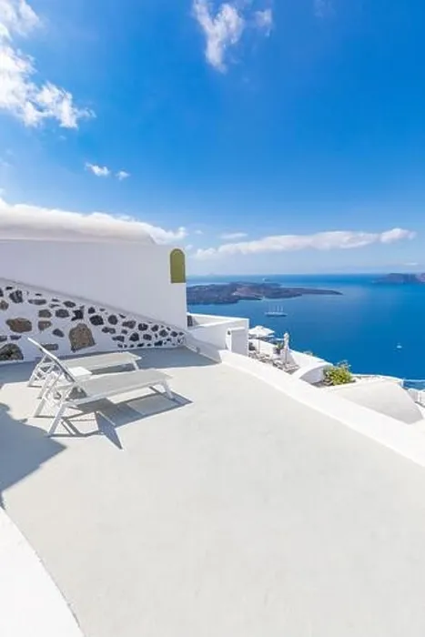 Framed Print : Amazing landscape of Fira, white architecture caldera view Santorini, Greece, cruise ships. Blue sky, wonderful summer mood, sunny vacation, holiday Framed Print : Amazing landscape of Fira, white architecture caldera view Santorini, Greece, cruise ships. Blue sky, wonderful summer mood, sunny vacation, holiday