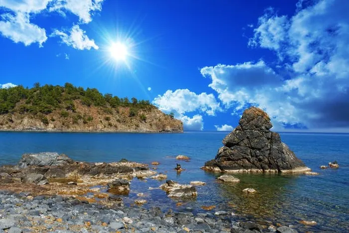 Framed Print : Amazing Mediterranean seascape in Turkey Framed Print : Amazing Mediterranean seascape in Turkey